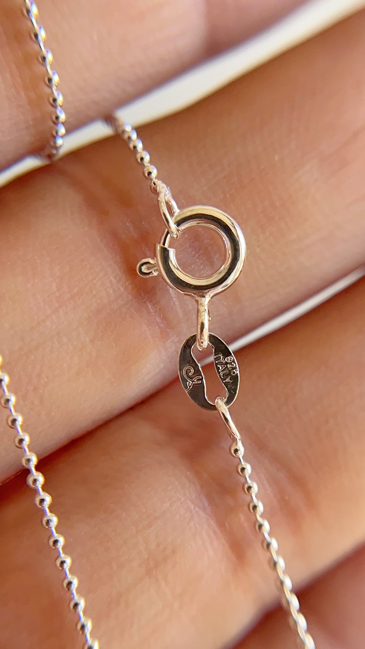 Cadena de Bolitas Plata 925