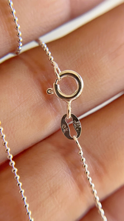 Cadena de Bolitas Plata 925