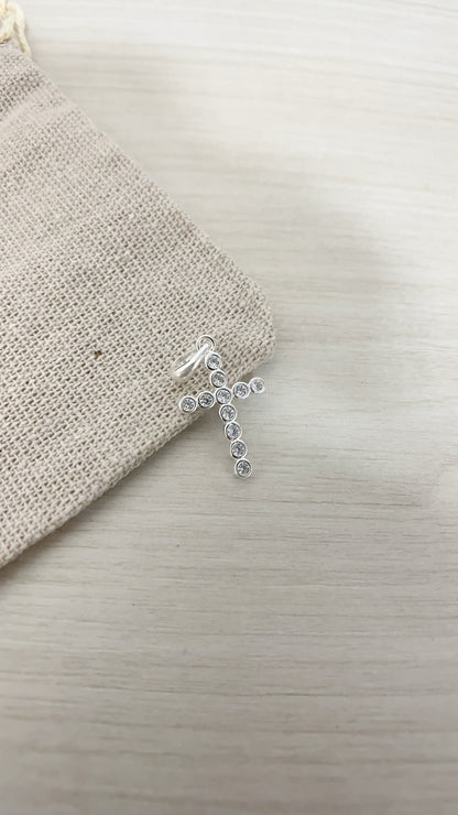 Dije Cruz Puntos de Luz 1,8cm - Plata 925