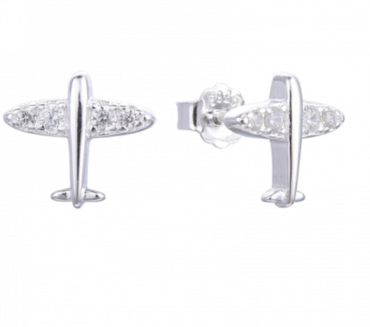 Zarcillos Aviones 0,8cm Plata 925
