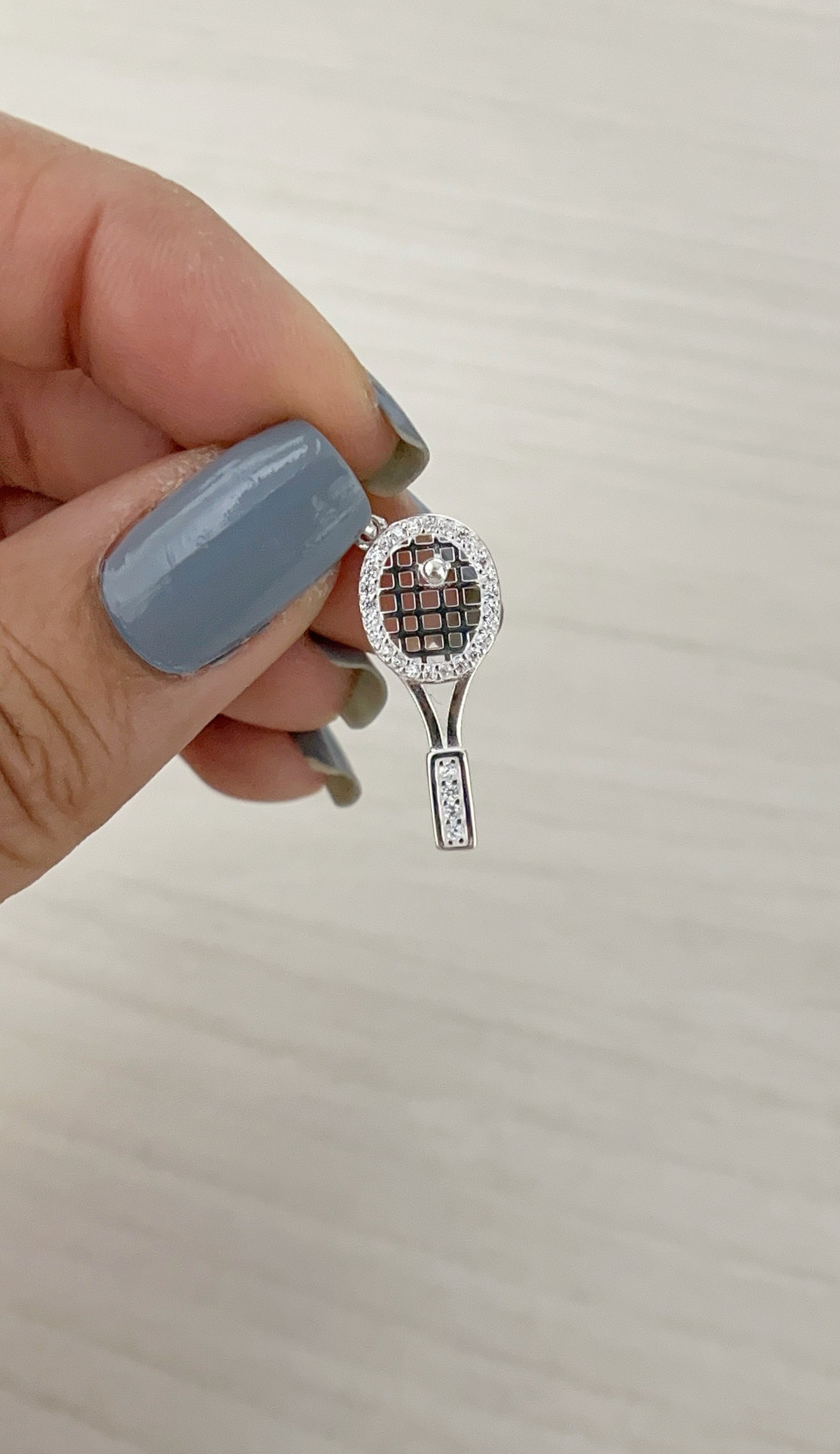 Dije Raqueta de Tenis 2,5cm - Plata 925