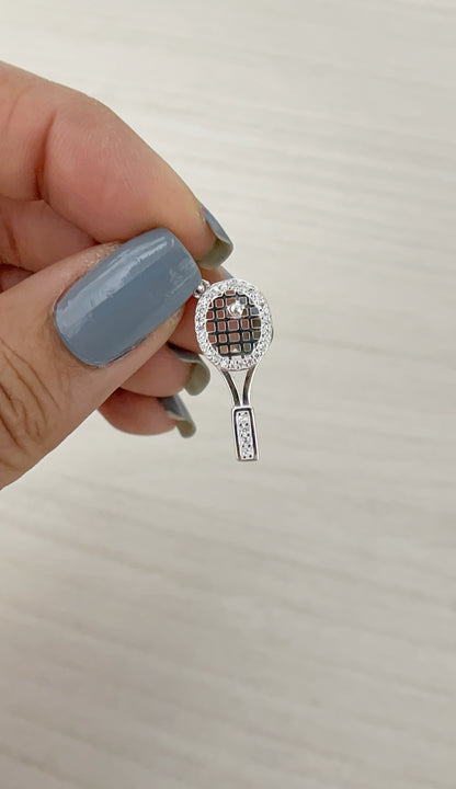 Dije Raqueta de Tenis 2,5cm - Plata 925