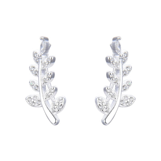 Zarcillos Trepadores Espiga Plata 925