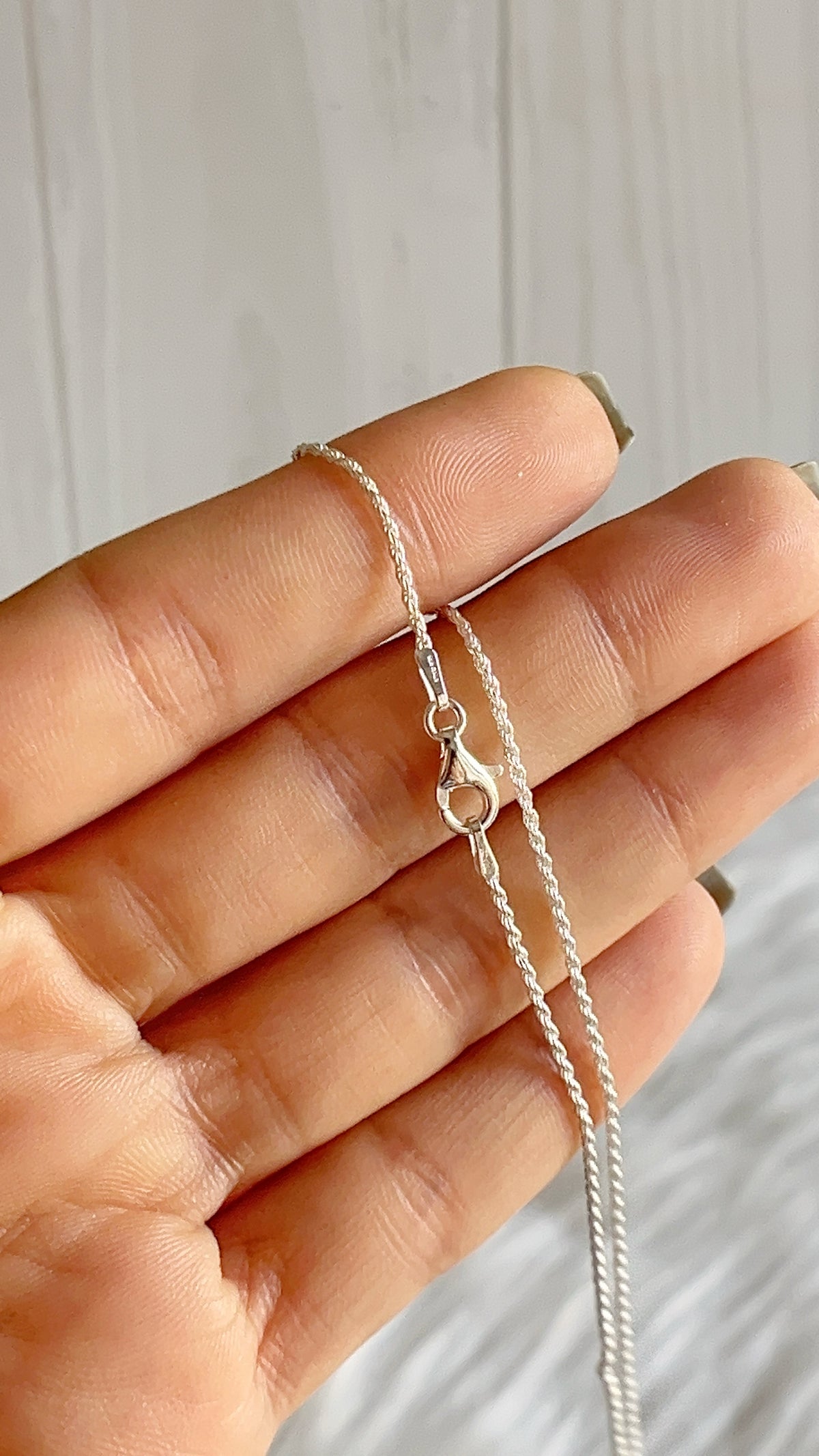 Cadena 40cm, 45cm Cordón San Francisco Delgada - Plata 925
