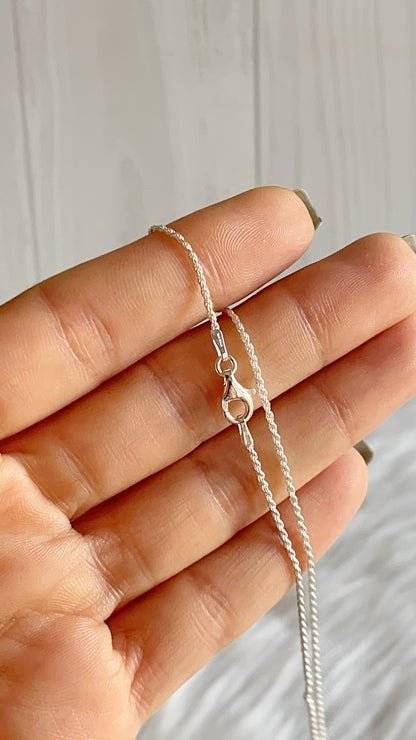 Cadena 40cm, 45cm Cordón San Francisco Delgada - Plata 925
