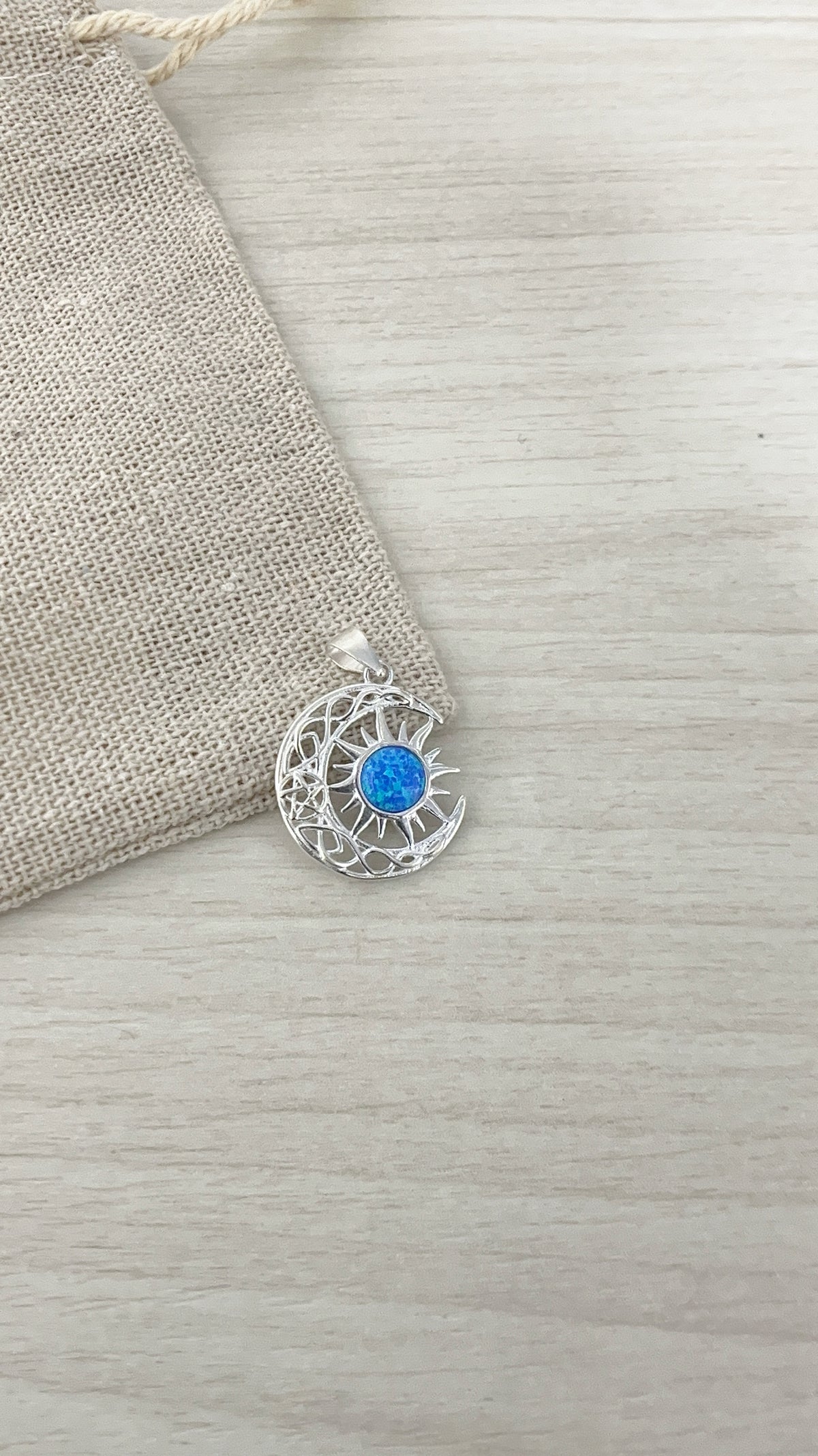 Dije Sol y Luna 1,8cm - Plata 925