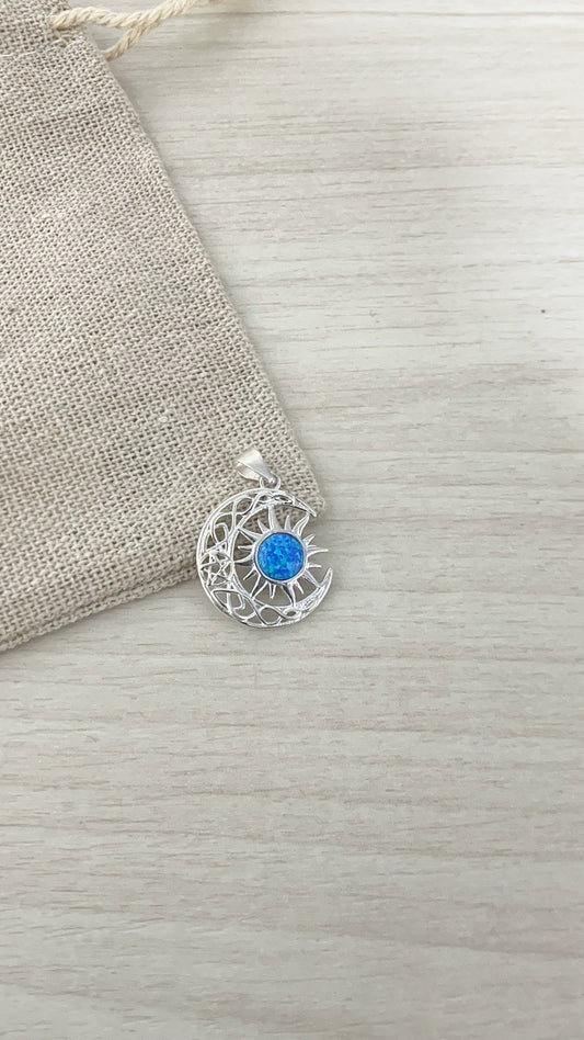 Dije Sol y Luna 1,8cm - Plata 925