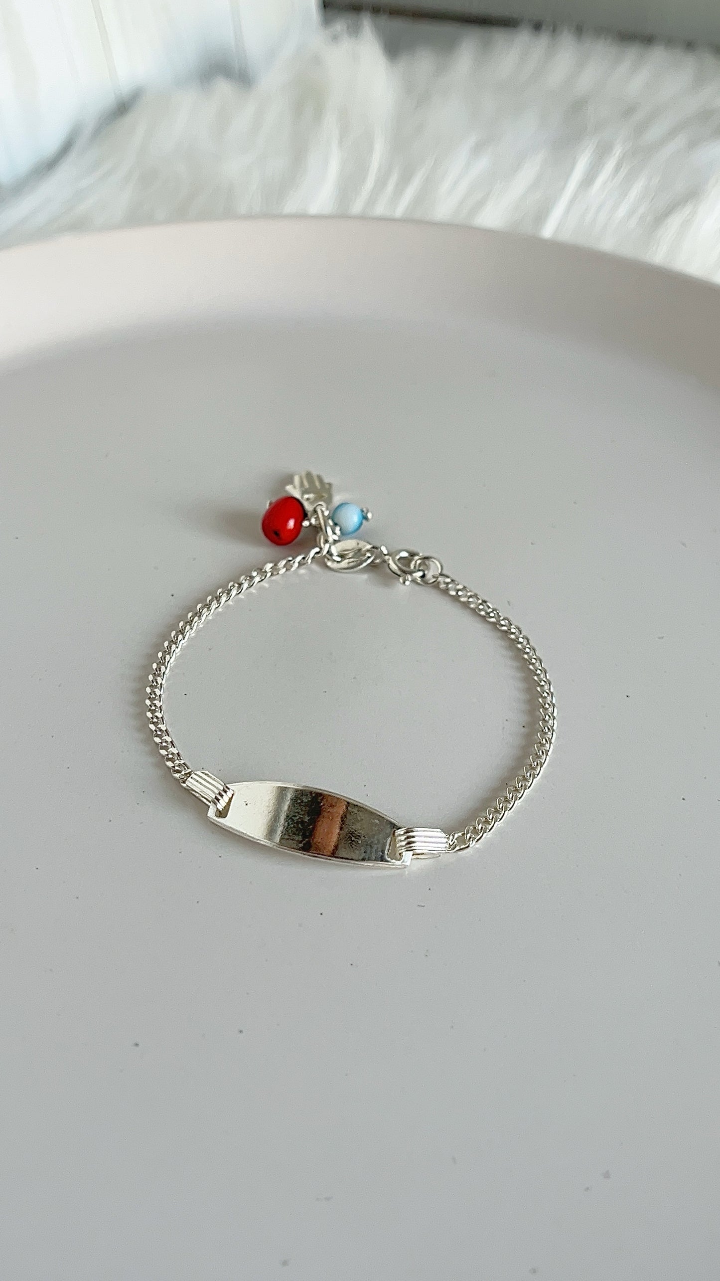 Esclava Dijes Pionia, Ojo y Mano - Plata 925
