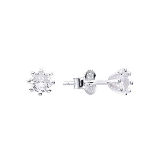 Zarcillos Cristal Redondo Plata 925