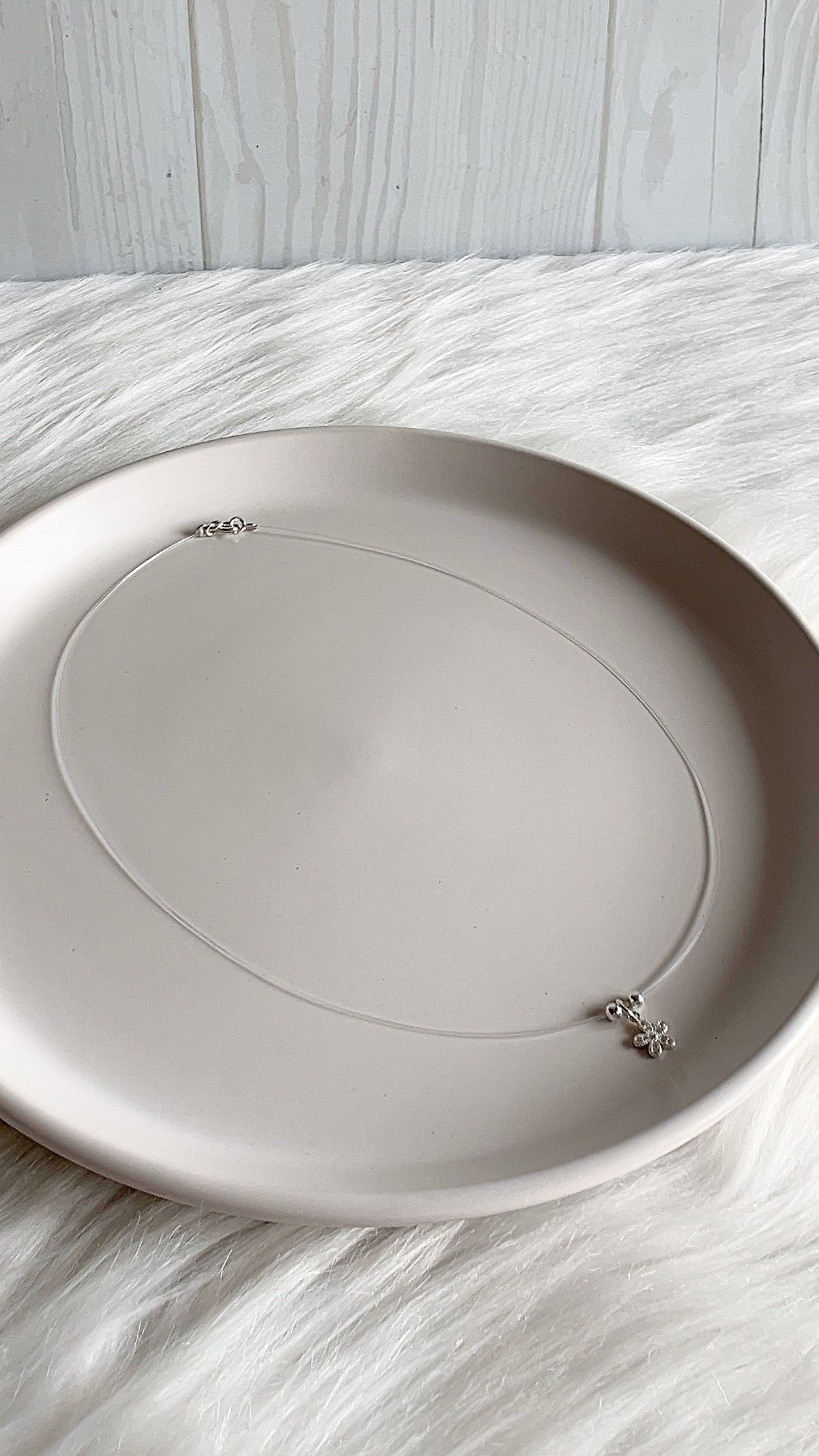 Gargantilla Fantasmita Flor 40cm - Plata 925