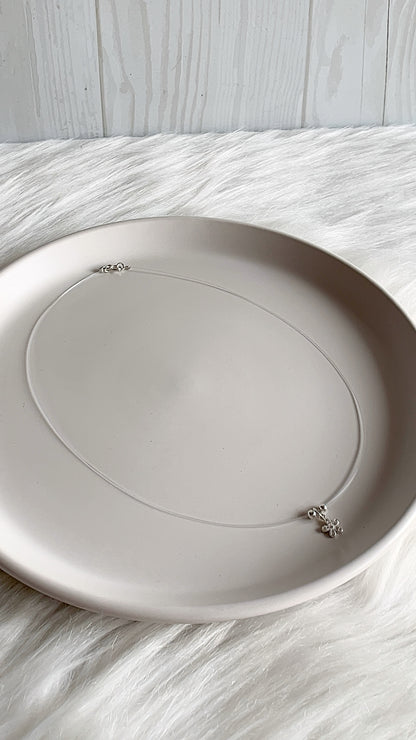 Gargantilla Fantasmita Flor 40cm - Plata 925