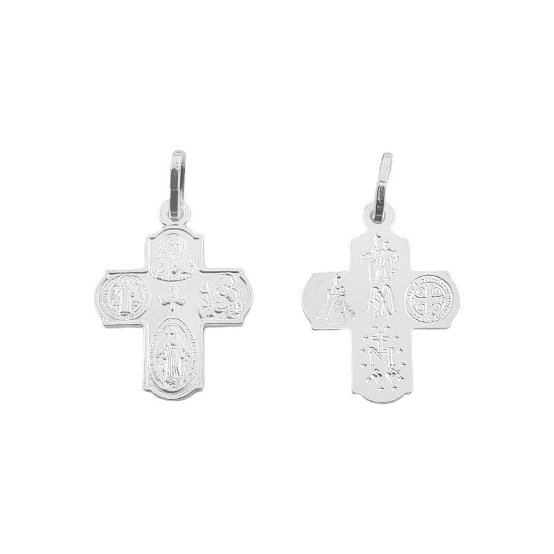 Dije Cruz Doble Cara 1,9cm Plata 925