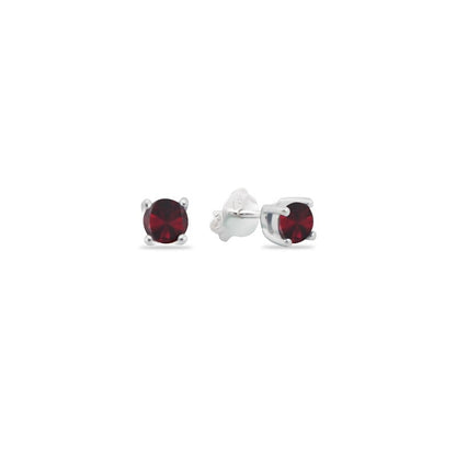 Zarcillos Zircones Cuadrados 3mm - Plata 925
