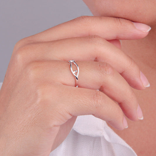 Anillo Pez - Plata 925