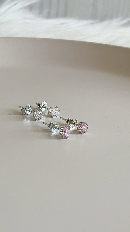 Zarcillos Zircones 4mm Plata 925