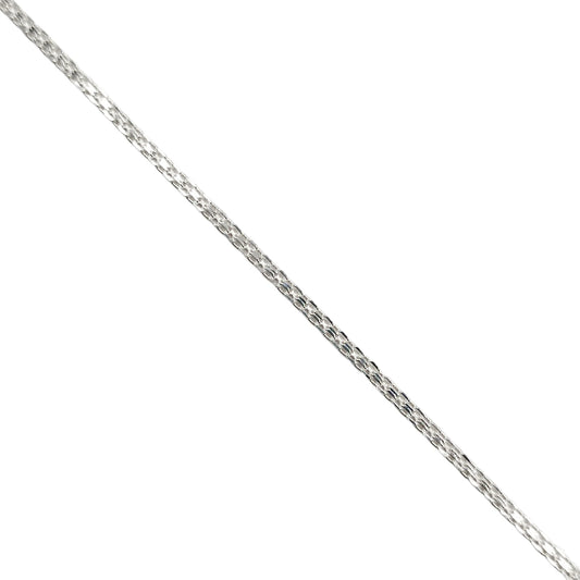 Cadena Tejido Chino 2mm 45cm Plata 925