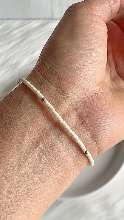 Juego Gargantilla y Pulsera Pulsera Mostacilla - Plata 925