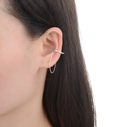 Argollas con Cadenas 1,4cm Plata 925