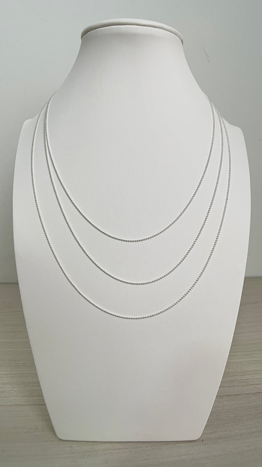 Cadena de Bolitas Plata 925