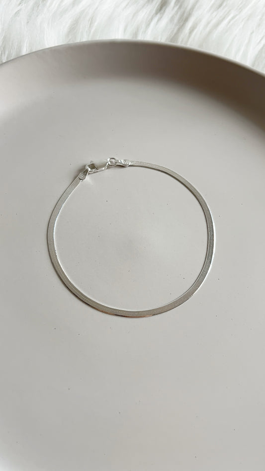 Pulsera Plana 19cm - Plata 925
