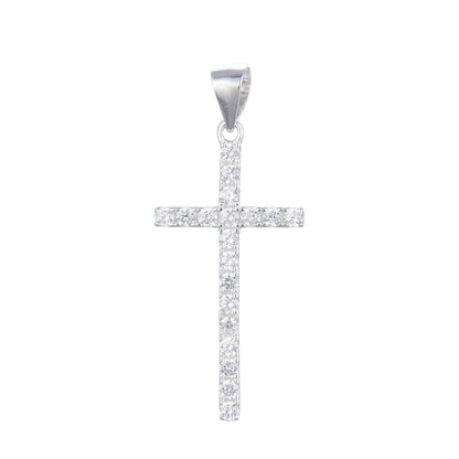 Dije Cruz Cristales 2,8cm - Plata 925