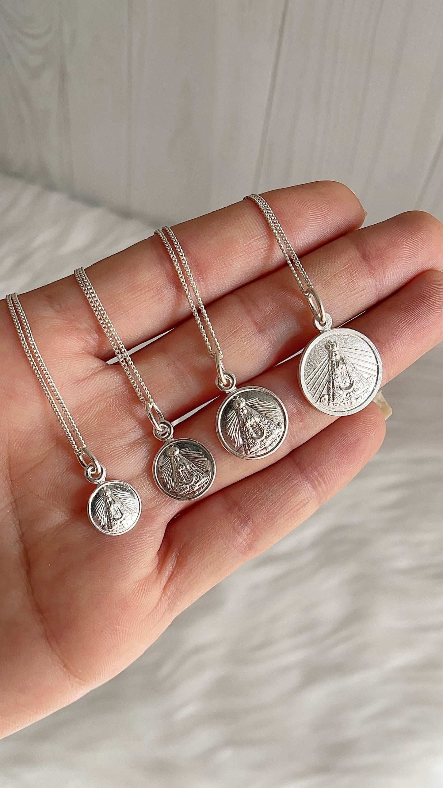 Cadena 40cm Virgen del Valle - Plata 925