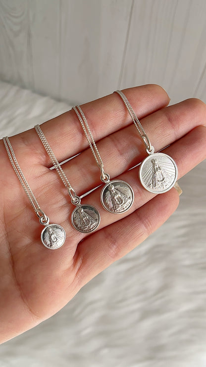 Cadena 40cm Virgen del Valle - Plata 925