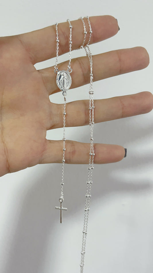 Rosario 60cm Plata 925