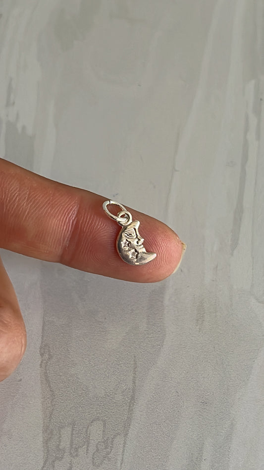 Dije Luna 1cm Plata 925