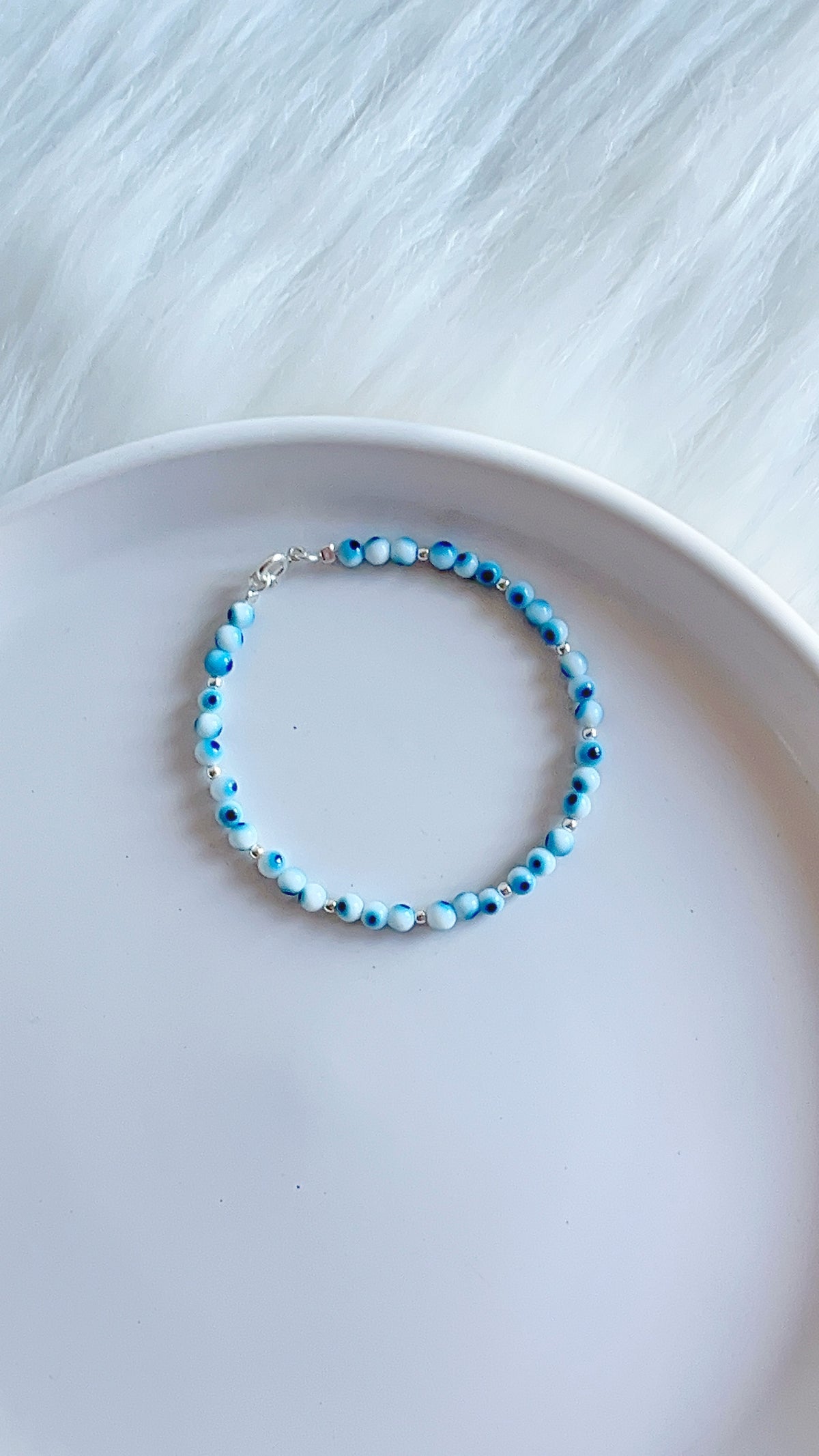 Pulsera Ojos y Balines 17,5cm - Plata 925