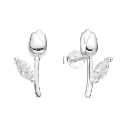 Zarcillos Tulipanes - Plata 925