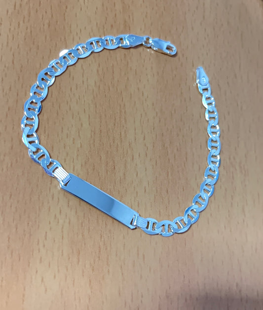 Esclava Placa Cuadrada Tejido Gucci Plano 6mm - 21cm Plata 925