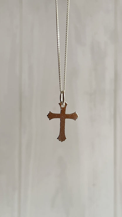Cadena 40cm con Cruz 2cm - Plata 925