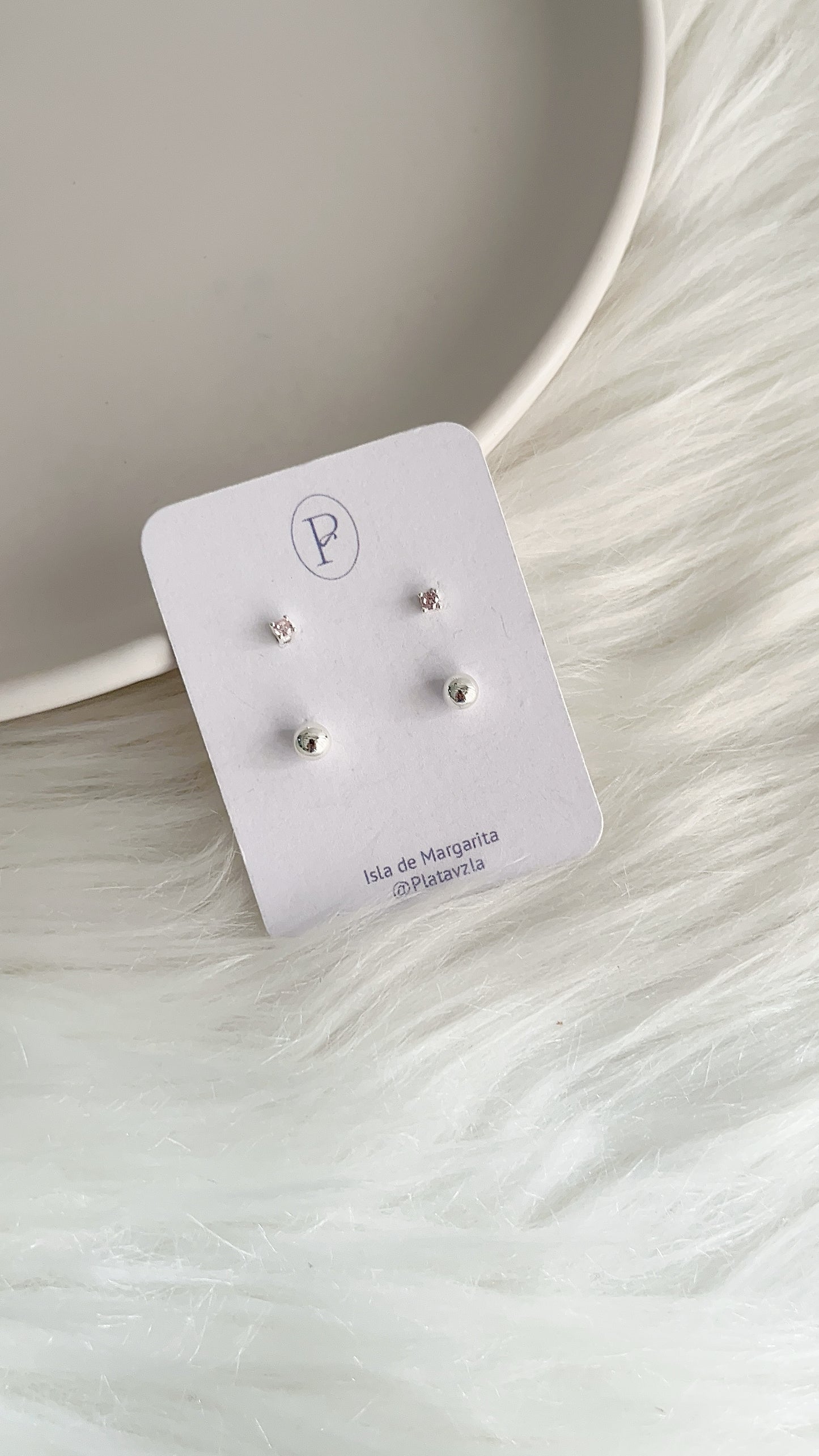 Set 2 Pares de Zarcillos - Plata 925