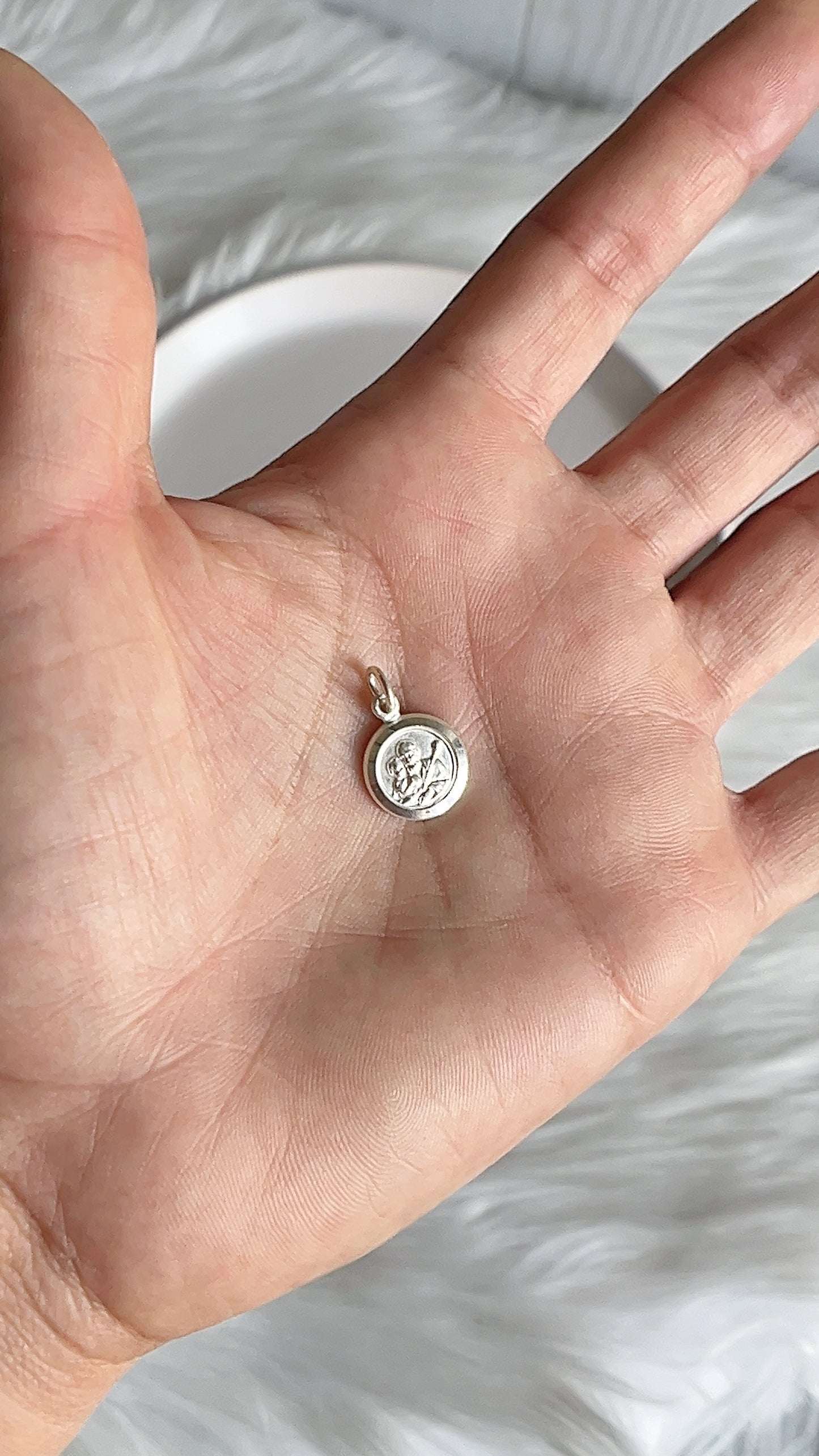 Medalla de  San José 1.2cm - Plata 925