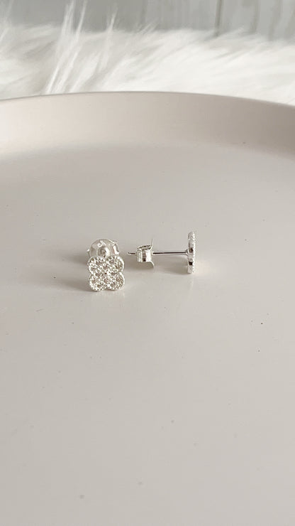 Zarcillos Flores 9mm - Plata 925