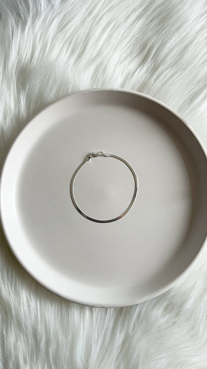 Pulsera Plana 19cm - Plata 925