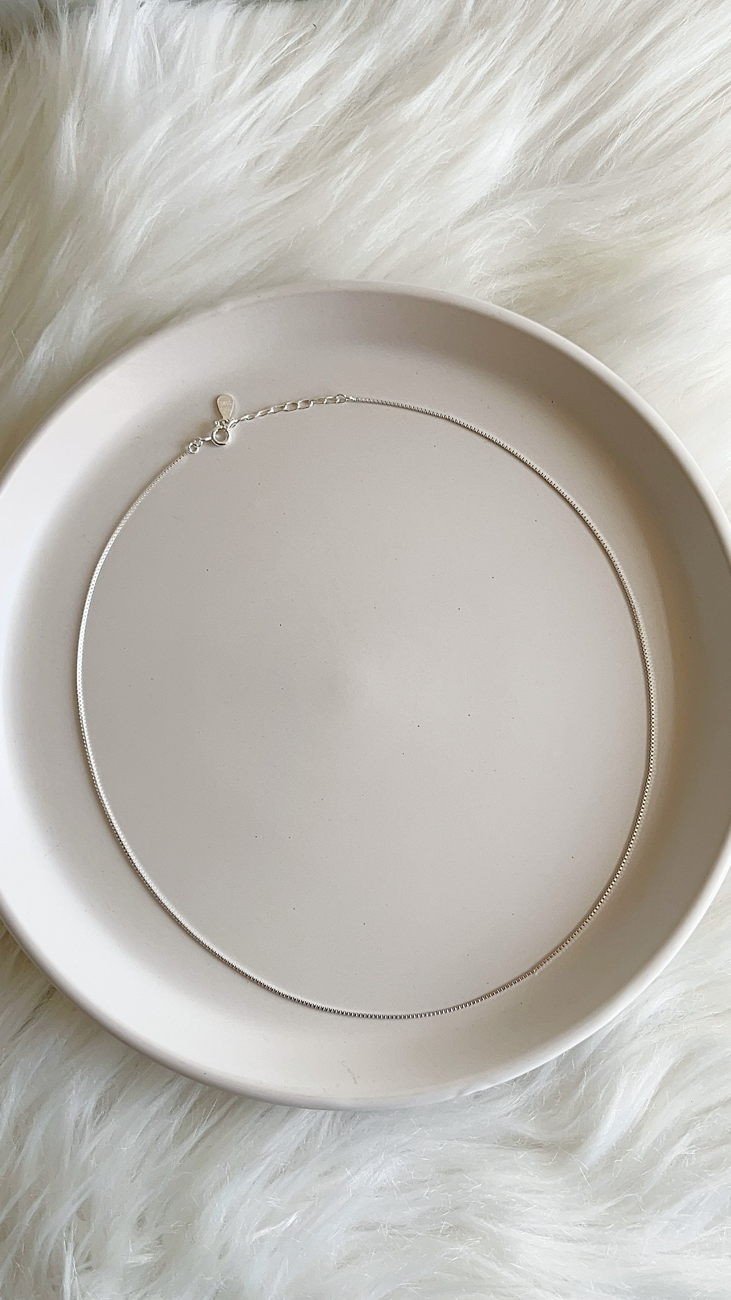 Cadena Tejido Veneciana 45cm Ajustable - Plata 925