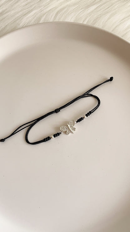 Pulsera Ajustable Mariposa - Plata 925