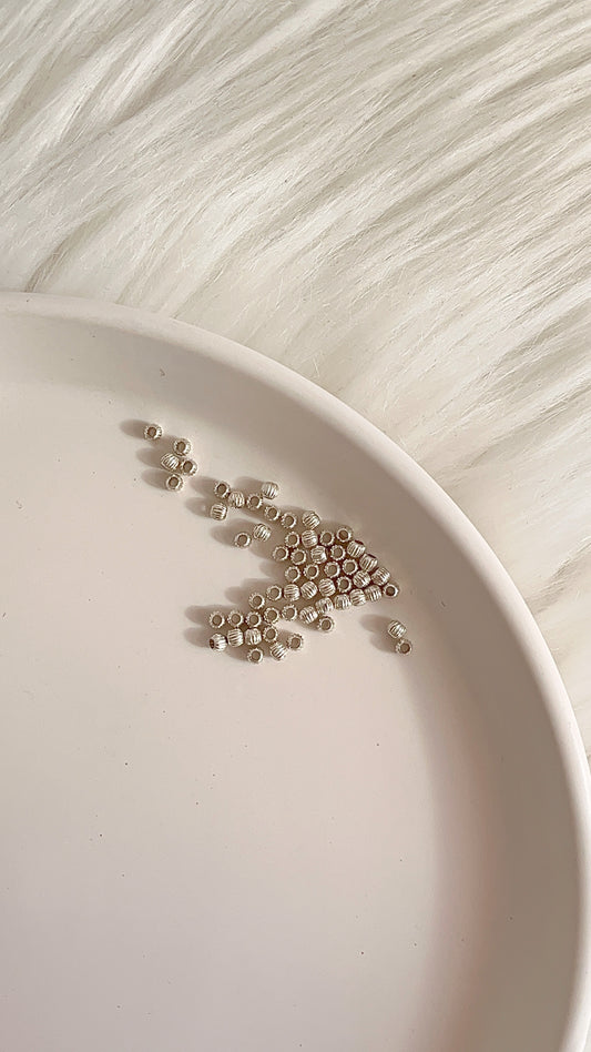 Balín con Lineas 3mm - Plata 925