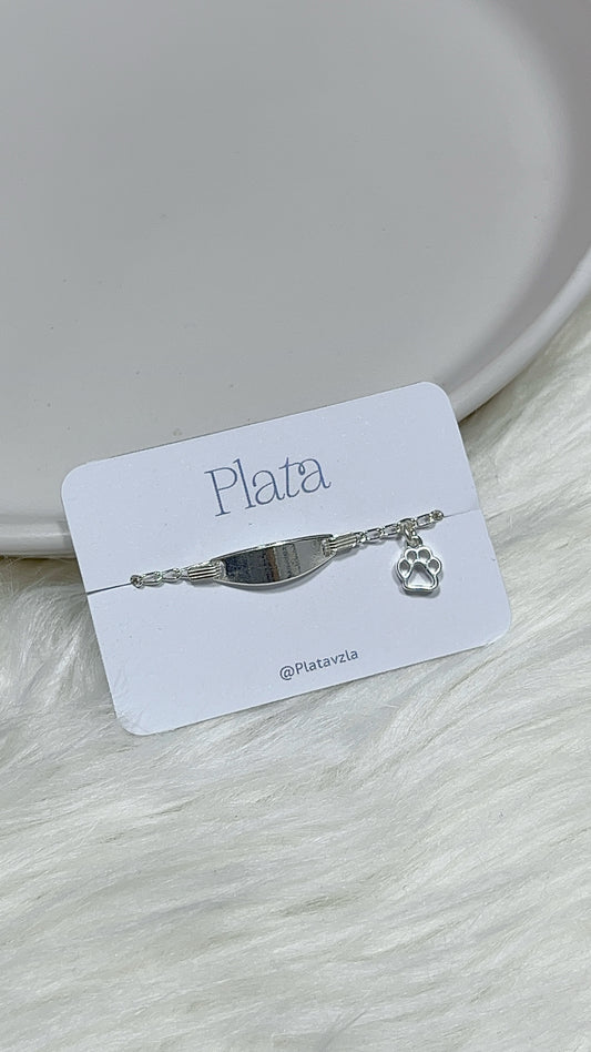 Esclava Huella Perrito 12,8cm - Plata 925
