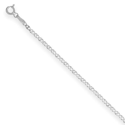 Cadena Gucci Plana Diamantada 3mm 45cm - Plata 925