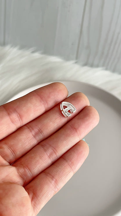Dije Letra “A” 1cm - Plata 925
