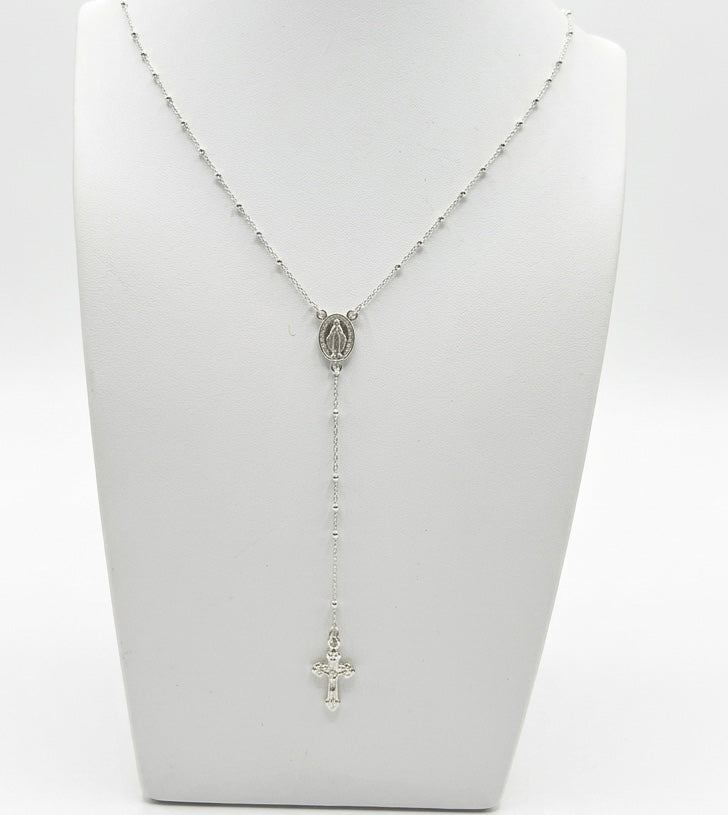 Rosario Milagrosa Balin 2mm - Plata 925
