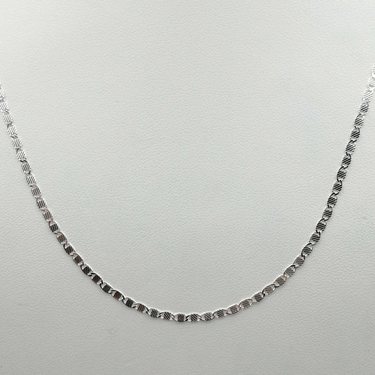 Cadena Plata Rayada 60cm