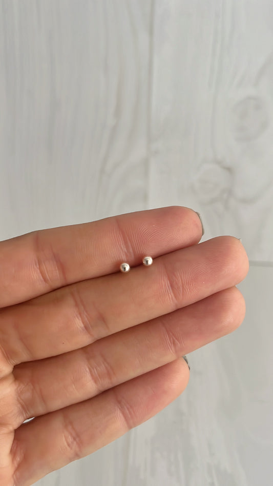 Zarcillos Bolas Lisas Plata 925