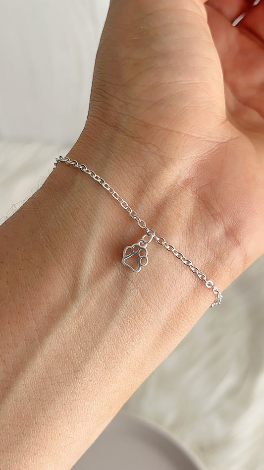 Pulsera Huella Perro - Plata 925