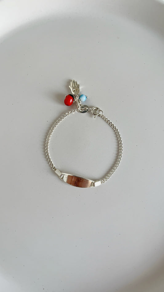 Esclava Dijes Pionia, Ojo y Mano - Plata 925