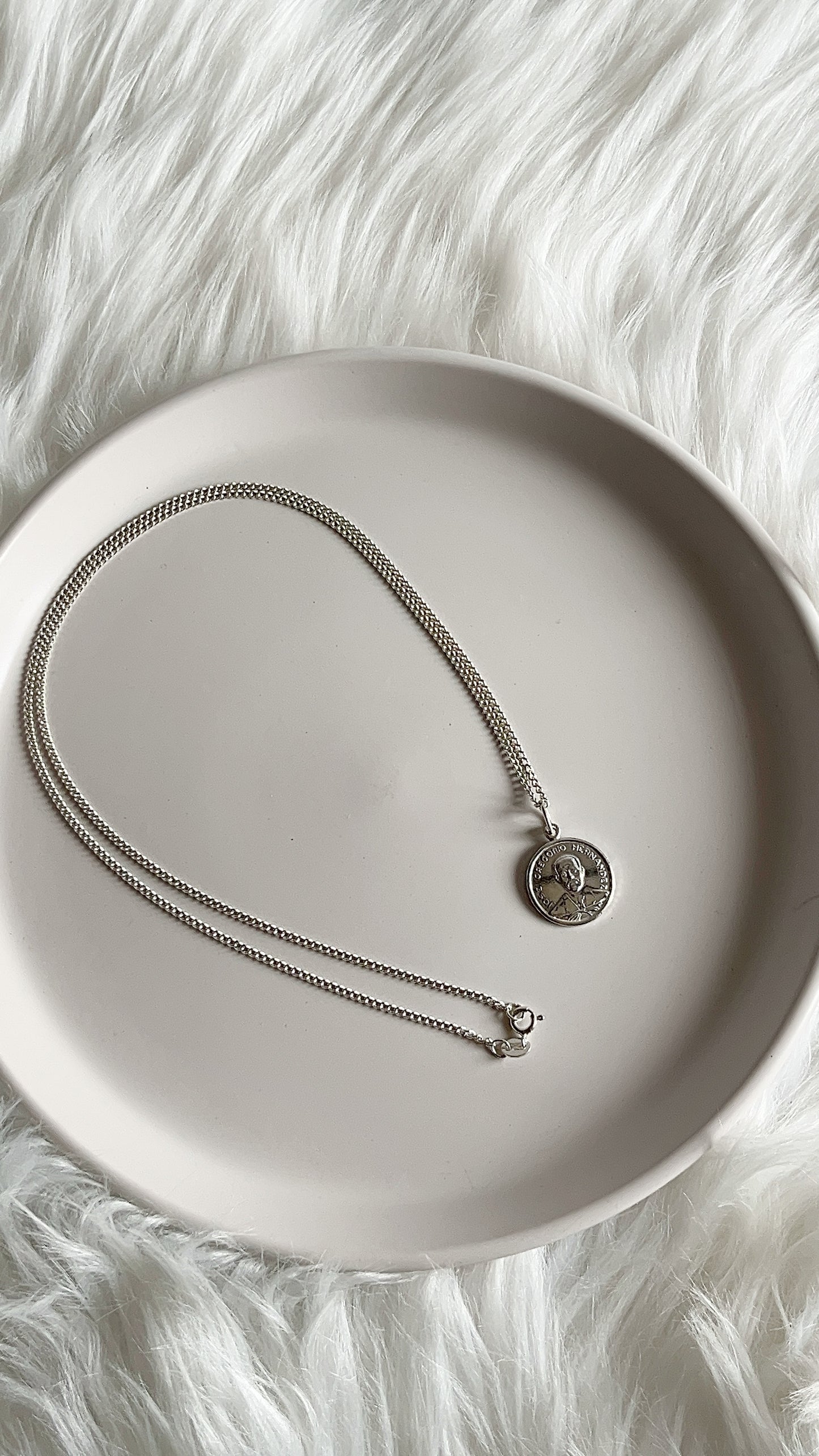Cadena 50cm y 60cm con José Gregorio Hernández 1,9cm  - Plata 925