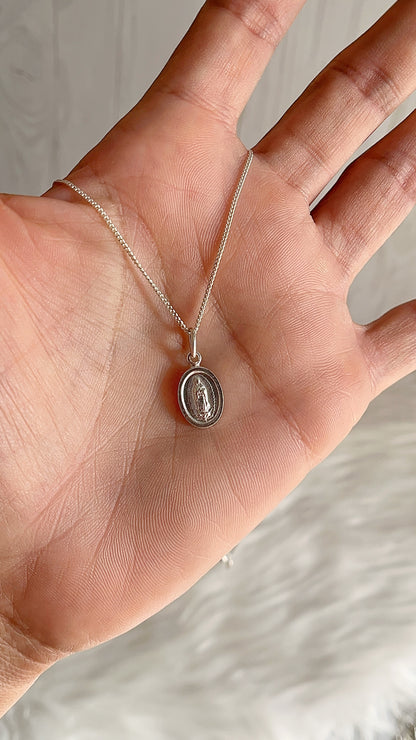 Cadena 40cm Virgen de Guadalupe - Plata 925